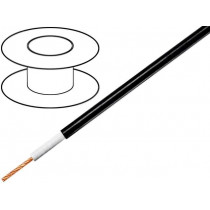 C206-BLACK; Wire; stranded; OFC; 1x1mm2; PVC; black; 49V; -15÷70°C; 100m; Class: 6; TASKER
