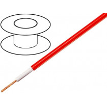 C206-RED; Wire; stranded; OFC; 1x1mm2; PVC; red; 49V; -15÷70°C; double sheath; TASKER