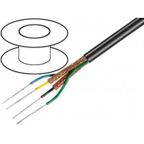 C207; Wire: microphone cable; 2x0,15mm2+2x0,15mm2; black; OFC,tinned; TASKER