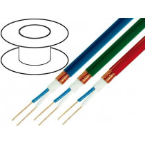 C208-RED; Wire: microphone cable; 2x0,25mm2; red; OFC; PVC; -15÷70°C; Ø6.2mm; TASKER