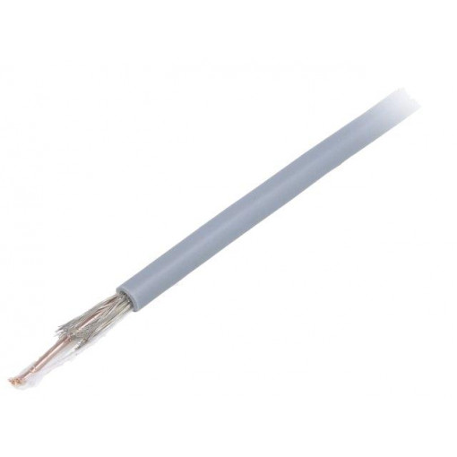 C210; Wire; LiY-CY; 2x0,25mm2; tinned copper braid; PVC; grey; 100m; TASKER