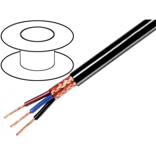 C2150; Wire; 2x1,5mm2; braid made of copper wires; PVC FirestoP®; black; TASKER