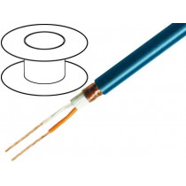 C260 BLUE; Wire: microphone cable; 2x0,25mm2; blue; OFC; PVC; -15÷70°C; Ø6mm; TASKER
