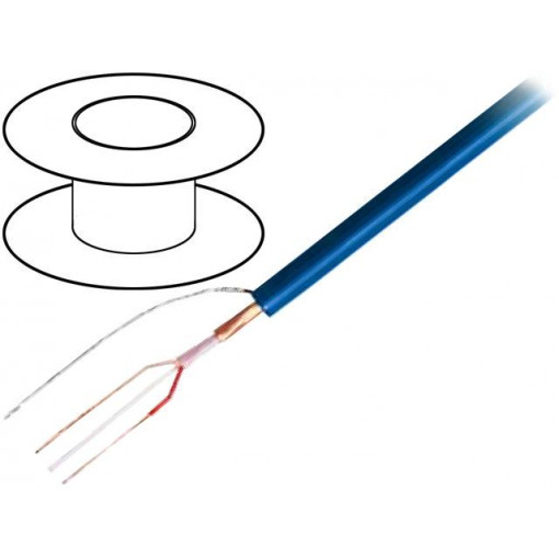 C280; Wire: microphone cable; 2x0,22mm2; blue; OFC; PVC; -15÷70°C; Ø4.8mm; TASKER