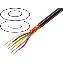 C3050; Wire; 3x0,5mm2; braid made of copper wires; PVC FirestoP®; black; TASKER