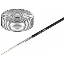 C525; Wire: coaxial; 1x19AWG; solid; Cu; PVC; black; 5mm; TASKER