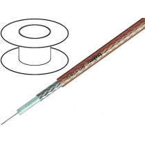 RG179U; Wire: coaxial; RG179U; 1x75Ω; stranded; CCS; FEP; transparent; 100m; TASKER