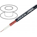 RG59PUR; Wire: coaxial; RG59; 1x75Ω; solid; Cu; PUR; black; 100m; 2kVAC; TASKER