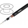 T39; Wire: coaxial; 1x75Ω; stranded; OFC; PVC FirestoP®; black; 100m; TASKER