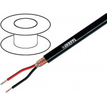 TSK1113; Wire: loudspeaker cable; 2x1,5mm2; stranded; OFC; black; shielded; TASKER