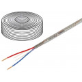 TSK1144; Wire: headset; stranded; 2x0,05mm2; transparent; Ø2.3mm; 50m; TASKER TSK1144; Wire: headset; stranded; 2x0,05mm2; transparent; Ø2.3mm; 50m; TASKER