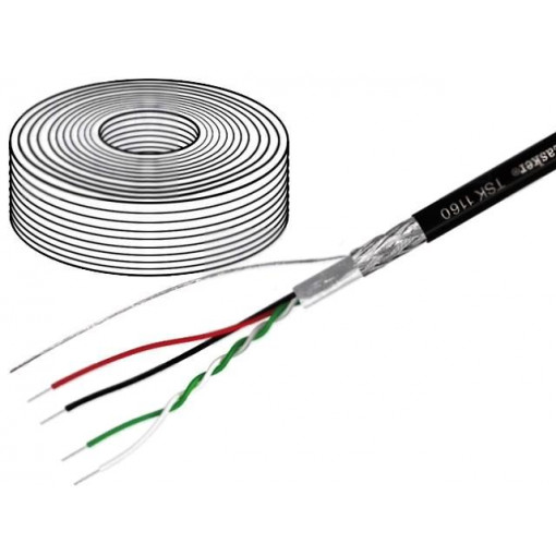 TSK1160; Wire; USB 2.0; 1x2x0,14mm2,1x2x0,22mm2; stranded; OFC; black; 100m; TASKER TSK1160; Wire; USB 2.0; 1x2x0,14mm2,1x2x0,22mm2; stranded; OFC; black; 100m; TASKER