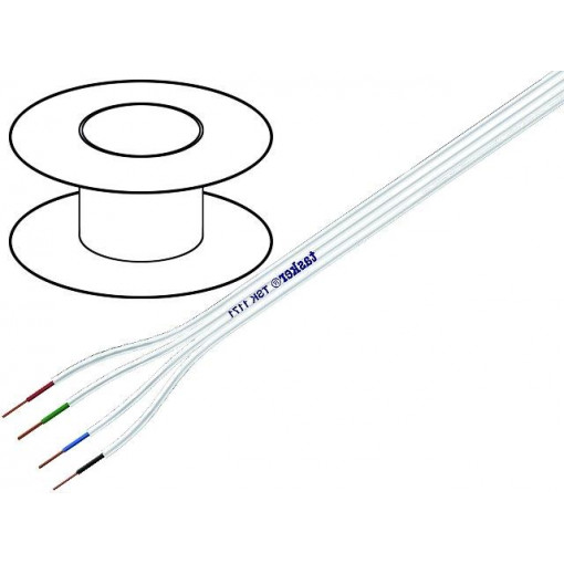 TSK1171; Wire: assembly; Core: stranded; 4x0,5mm2; 2.5x10mm; -15÷70°C; TASKER