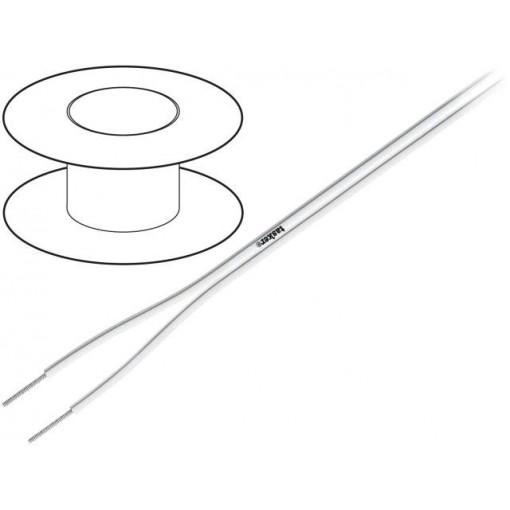 TSK74; Wire; OFC; stranded; 2x1,5mm2; silicone; white; -60÷180°C; TASKER