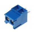 TB-3.5-P-2P-BL; PCB terminal block; angled 90°; 3.5mm; ways: 2; on PCBs; 1mm2; 12A; NINIGI TB-3.5-P-2P-BL; PCB terminal block; angled 90°; 3.5mm; ways: 2; on PCBs; 1mm2; 12A; NINIGI