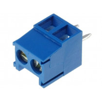 TB-3.5-P-2P-BL; PCB terminal block; angled 90°; 3.5mm; ways: 2; on PCBs; 1mm2; 12A; NINIGI