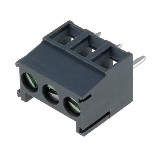 TB-3.5-P-3P-GY; PCB terminal block; angled 90°; 3.5mm; ways: 3; on PCBs; 1mm2; 12A; NINIGI
