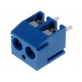 TB-3.8-P-2P-BL; PCB terminal block; angled 90°; 3.81mm; ways: 2; on PCBs; 0.5mm2; NINIGI TB-3.8-P-2P-BL; PCB terminal block; angled 90°; 3.81mm; ways: 2; on PCBs; 0.5mm2; NINIGI
