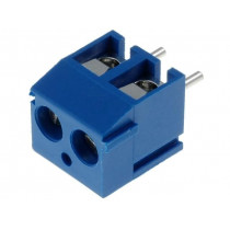 TB-3.8-P-2P-BL; PCB terminal block; angled 90°; 3.81mm; ways: 2; on PCBs; 0.5mm2; NINIGI