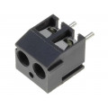 TB-3.8-P-2P-GY; PCB terminal block; angled 90°; 3.81mm; ways: 2; on PCBs; 0.5mm2; NINIGI TB-3.8-P-2P-GY; PCB terminal block; angled 90°; 3.81mm; ways: 2; on PCBs; 0.5mm2; NINIGI