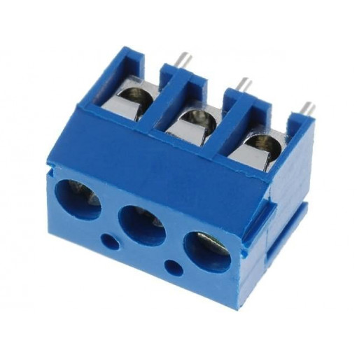 TB-3.8-P-3P-BL; PCB terminal block; angled 90°; 3.81mm; ways: 3; on PCBs; 0.5mm2; NINIGI