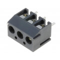 TB-3.8-P-3P-GY; PCB terminal block; angled 90°; 3.81mm; ways: 3; on PCBs; 0.5mm2; NINIGI TB-3.8-P-3P-GY; PCB terminal block; angled 90°; 3.81mm; ways: 3; on PCBs; 0.5mm2; NINIGI