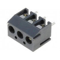 TB-3.8-P-3P-GY; PCB terminal block; angled 90°; 3.81mm; ways: 3; on PCBs; 0.5mm2; NINIGI