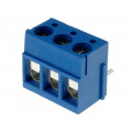 TB-5.0-K-3P; PCB terminal block; straight; 5mm; ways: 3; on PCBs; 2.5mm2; tinned; NINIGI TB-5.0-K-3P; PCB terminal block; straight; 5mm; ways: 3; on PCBs; 2.5mm2; tinned; NINIGI