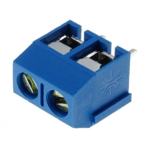 TB-5.0-P-2P; PCB terminal block; angled 90°; 5mm; ways: 2; on PCBs; 2.5mm2; 16A; NINIGI