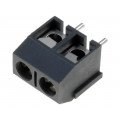 TB-5.0-P-GY; PCB terminal block; angled 90°; 5mm; ways: 2; on PCBs; 2.5mm2; 16A; NINIGI TB-5.0-P-GY; PCB terminal block; angled 90°; 5mm; ways: 2; on PCBs; 2.5mm2; 16A; NINIGI