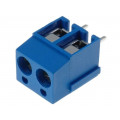 TB-5.0-P-2P1-BL; PCB terminal block; angled 90°; 5mm; ways: 2; on PCBs; 2.5mm2; 16A; NINIGI TB-5.0-P-2P1-BL; PCB terminal block; angled 90°; 5mm; ways: 2; on PCBs; 2.5mm2; 16A; NINIGI
