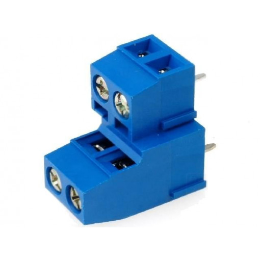 TB-5.0-P-2X2F; PCB terminal block; angled 90°; 5mm; ways: 4; on PCBs; double deck; NINIGI