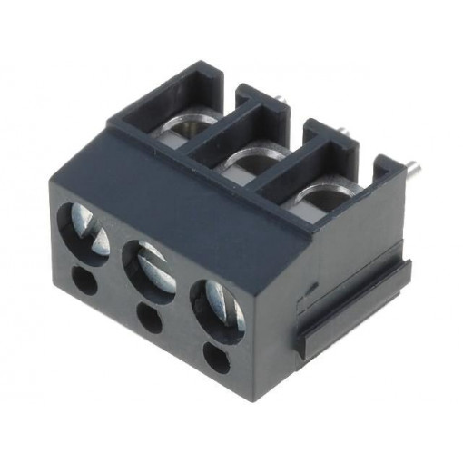 AK100/3DS-5,0-V/GRAU; PCB terminal block; angled 90°; 5mm; ways: 3; on PCBs; 0.5÷2.5mm2; PTR MESSTECHNIK AK100/3DS-5,0-V/GRAU; PCB terminal block; angled 90°; 5mm; ways: 3; on PCBs; 0.5÷2.5mm2; PTR MESSTECHNIK