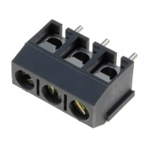 TB-5.0-P-3P-GY; PCB terminal block; angled 90°; 5mm; ways: 3; on PCBs; 2.5mm2; 16A; NINIGI