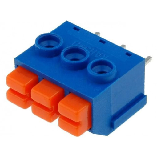 TB-5.0-P-3P-SPR; PCB terminal block; angled 90°; 5mm; ways: 3; on PCBs; 22AWG÷16AWG; NINIGI
