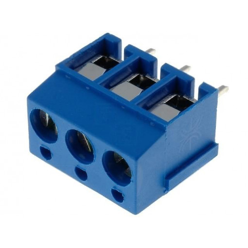 TB-5.0-P-3P1-BL; PCB terminal block; angled 90°; 5mm; ways: 3; on PCBs; 2.5mm2; 16A; NINIGI