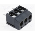 TB-5.0-P-3P1-GY; PCB terminal block; angled 90°; 5mm; ways: 3; on PCBs; 2.5mm2; 16A; NINIGI TB-5.0-P-3P1-GY; PCB terminal block; angled 90°; 5mm; ways: 3; on PCBs; 2.5mm2; 16A; NINIGI