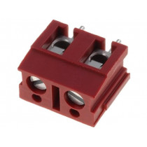 AK110/2DS-7,5-V/ROT; PCB terminal block; angled 90°; 7.5mm; ways: 2; on PCBs; 2.5mm2; PTR  MESSTECHNIK AK110/2DS-7,5-V/ROT; PCB terminal block; angled 90°; 7.5mm; ways: 2; on PCBs; 2.5mm2; PTR  MESSTECHNIK