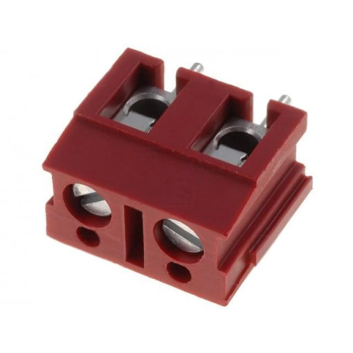 AK110/2DS-7,5-V/ROT; PCB terminal block; angled 90°; 7.5mm; ways: 2; on PCBs; 2.5mm2; PTR MESSTECHNIK AK110/2DS-7,5-V/ROT; PCB terminal block; angled 90°; 7.5mm; ways: 2; on PCBs; 2.5mm2; PTR MESSTECHNIK