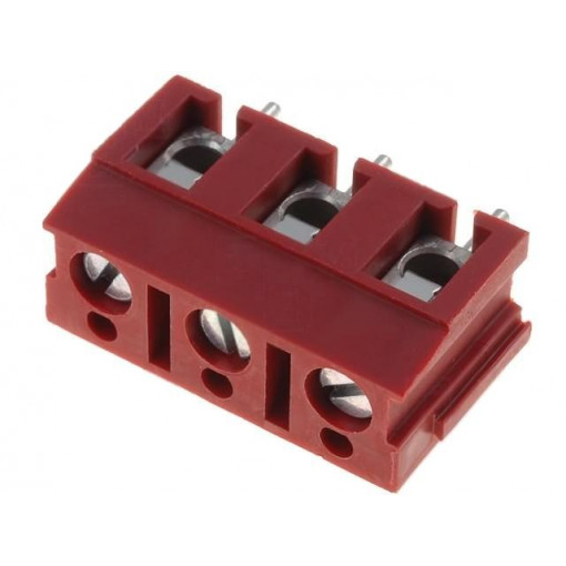 AK110/3DS-7,5-V/ROT; PCB terminal block; angled 90°; 7.5mm; ways: 3; on PCBs; 2.5mm2; PTR MESSTECHNIK AK110/3DS-7,5-V/ROT; PCB terminal block; angled 90°; 7.5mm; ways: 3; on PCBs; 2.5mm2; PTR MESSTECHNIK