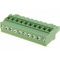 XY2500F-AV(5.0)-10P; Pluggable terminal block; 5mm; ways: 10; angled 90°; plug; female; XINYA