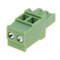 XY2500F-AV(5.0)-2P; Pluggable terminal block; 5mm; ways: 2; angled 90°; plug; female; XINYA