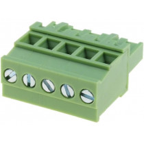 XY2500F-AV(5.0)-5P; Pluggable terminal block; 5mm; ways: 5; angled 90°; plug; female; XINYA