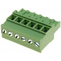 XY2500F-AV(5.0)-6P; Pluggable terminal block; 5mm; ways: 6; angled 90°; plug; female; XINYA