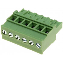 XY2500F-AV(5.0)-6P; Pluggable terminal block; 5mm; ways: 6; angled 90°; plug; female; XINYA
