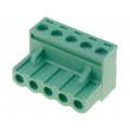 XY2500F-A(5.0)-5P; Pluggable terminal block; 5mm; ways: 5; straight; plug; female; XINYA
