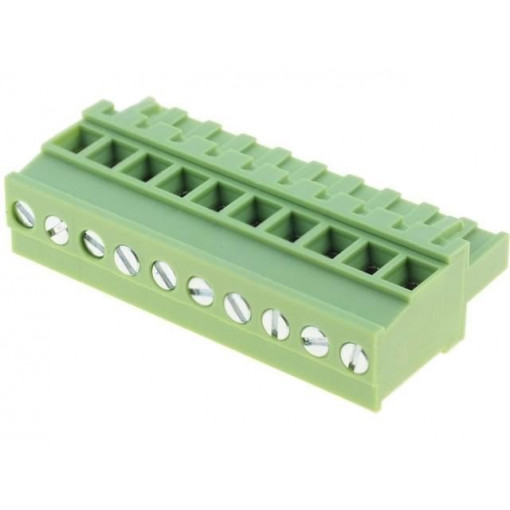 XY2500F-BV(5.08)-10P; Pluggable terminal block; 5.08mm; ways: 10; angled 90°; plug; 300V; XINYA