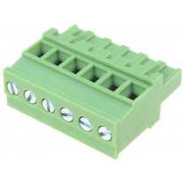 XY2500F-BV(5.08)-6P; Pluggable terminal block; 5.08mm; ways: 6; angled 90°; plug; 300V; XINYA