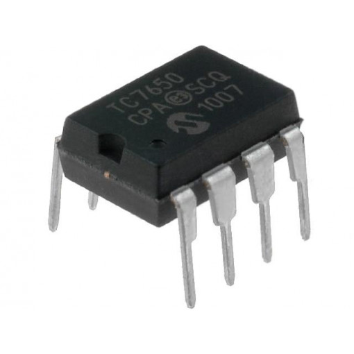 TC7650CPA; Operational amplifier; 2MHz; 6.5÷16V; Channels: 1; DIP8; MICROCHIP TECHNOLOGY