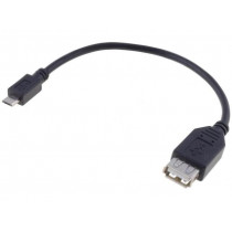 95194; Cable; OTG,USB 2.0; USB A socket,USB B micro plug; 0.2m; black; Goobay 95194; Cable; OTG,USB 2.0; USB A socket,USB B micro plug; 0.2m; black; Goobay